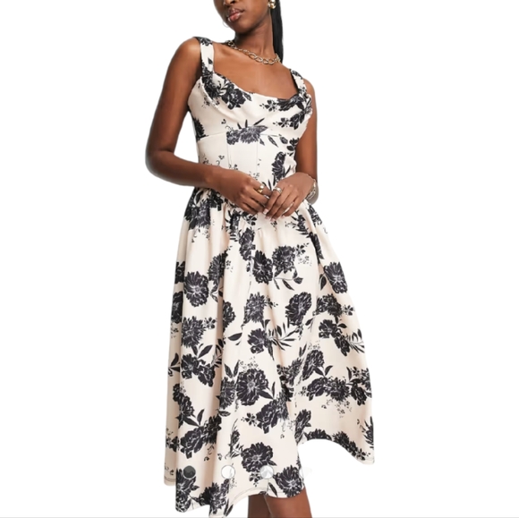 ASOS Curve Dresses & Skirts - ASOS Floral Print Sleeveless Love at First Sight Dress - Size 18